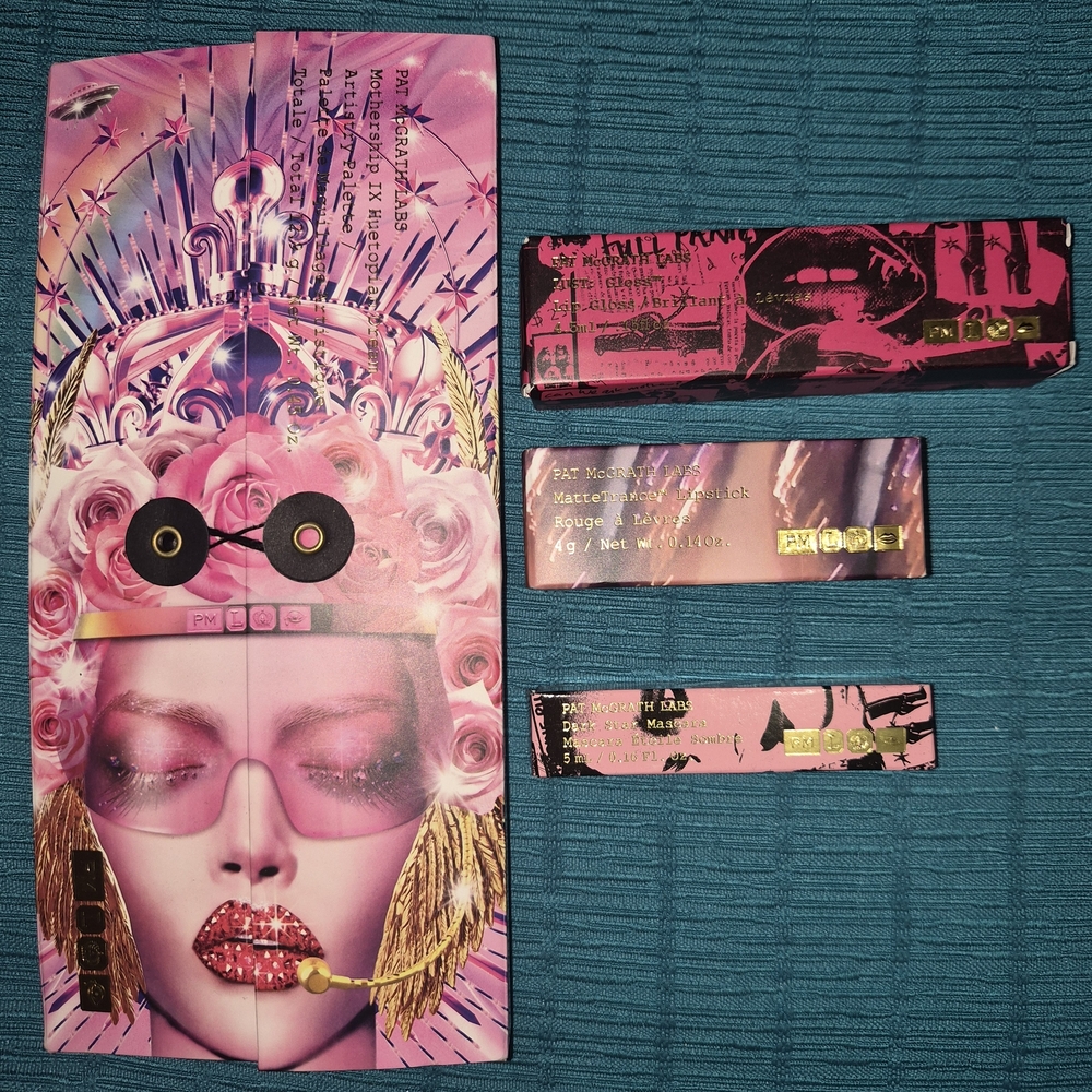 Pat McGrath Labs Makeup Bundle – Palette, Lipstick, Gloss & Mascara
